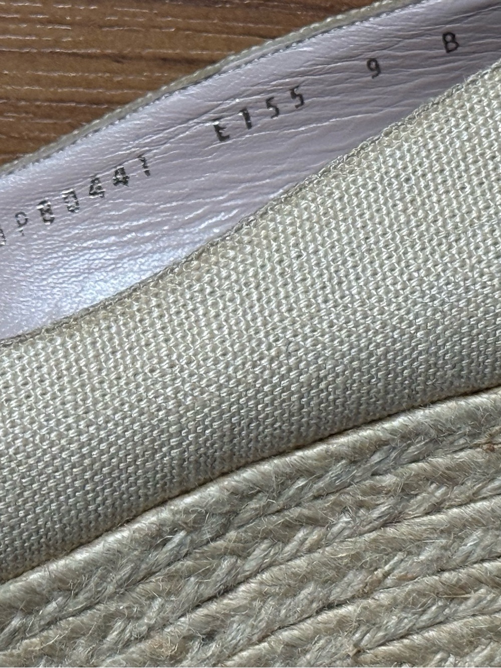 Salvatore Ferragamo Beige Canvas Espadrille Wedges - Picture 7 of 11